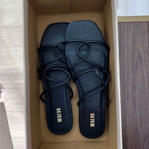 Maeve Black Strappy Sandals